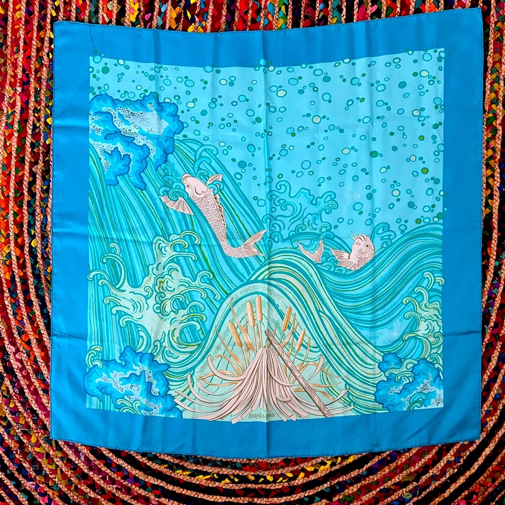 Hermes scarf coy fish design